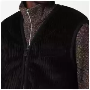 Our Legacy Brown ribbed velvet zip-up waistcoat