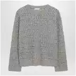 Brunello Cucinelli Crochet crewneck sweater with sequins
