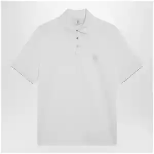 Brunello Cucinelli White cotton polo shirt