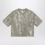 Brunello Cucinelli Dazzling Cascade Embroidery T-shirt in Crispy silk