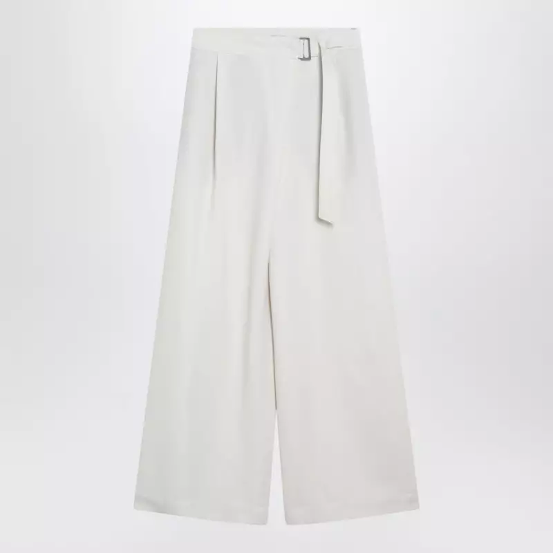 Brunello Cucinelli Ecru sartorial wrap trousers