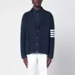 Thom Browne Blue linen blend cardigan