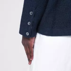 Thom Browne Blue linen blend cardigan