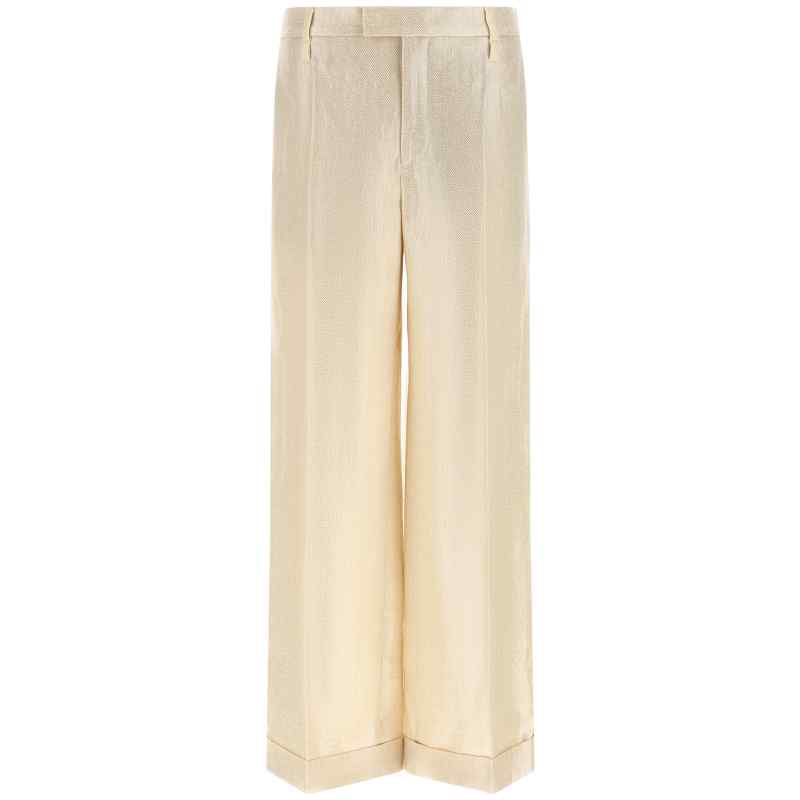 Brunello Cucinelli Lamé Linen Pants