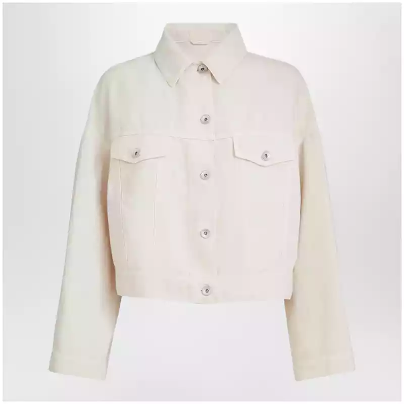 Brunello Cucinelli Garment-dyed cotton and linen outerwear with monile detail