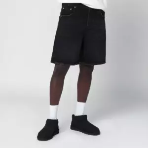 Represent Black denim Bermuda shorts