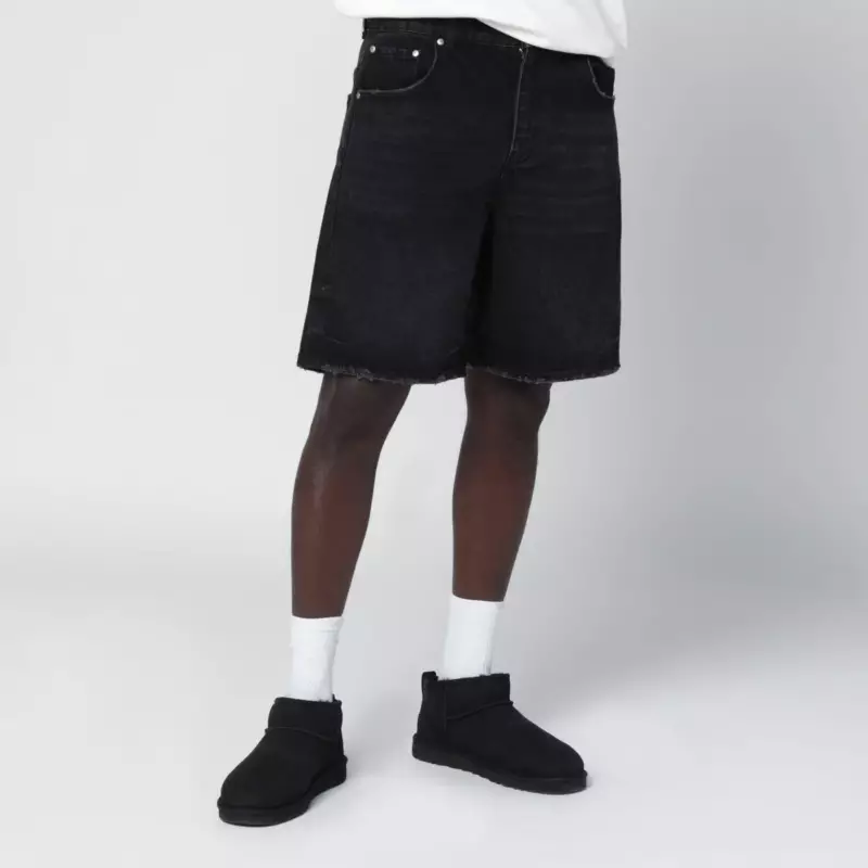 MLM61038DE_S_REPRE-01.a Represent Black denim Bermuda shorts