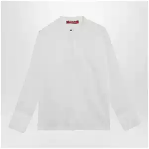 Max Mara Studio Baldili ramie canvas shirt in white