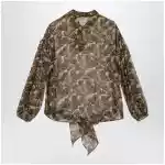 Max Mara Studio Printed silk chiffon blouse