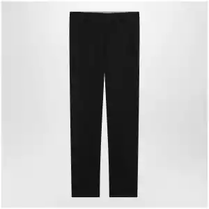 Max Mara Studio Black stretch cotton trousers