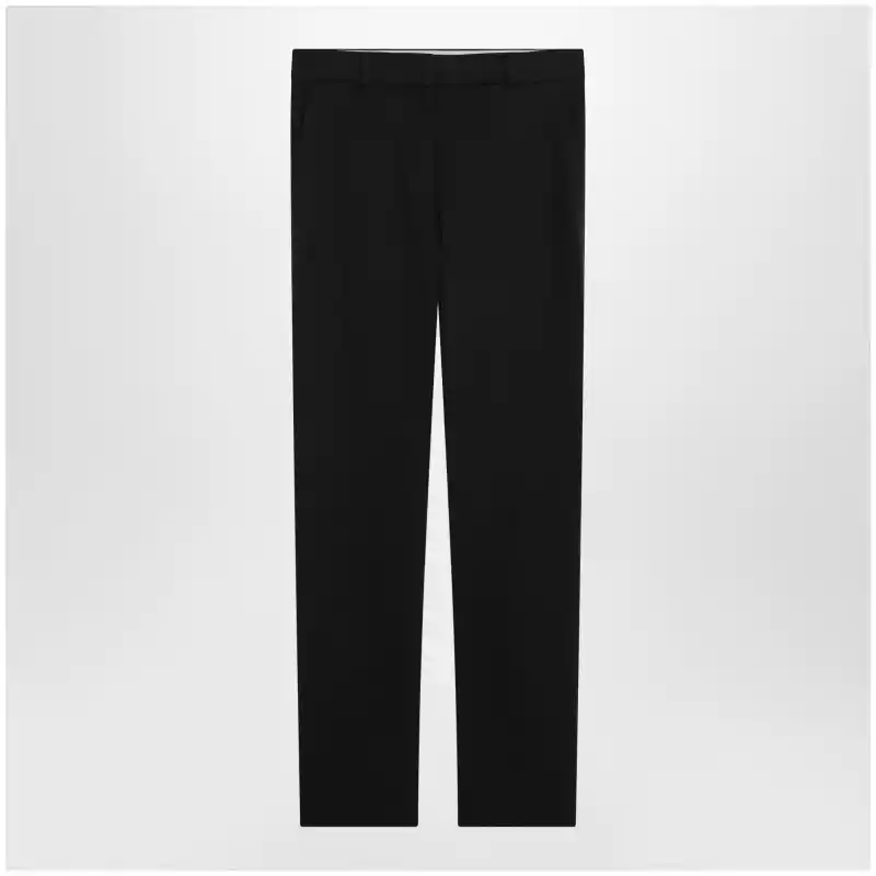 MSTCARPACO_S_MAXMS-006.x Max Mara Studio Black stretch cotton trousers