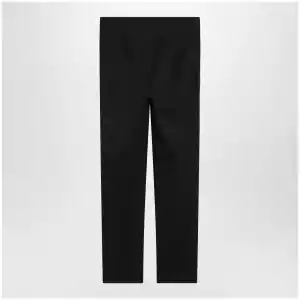 Max Mara Studio Black stretch cotton trousers