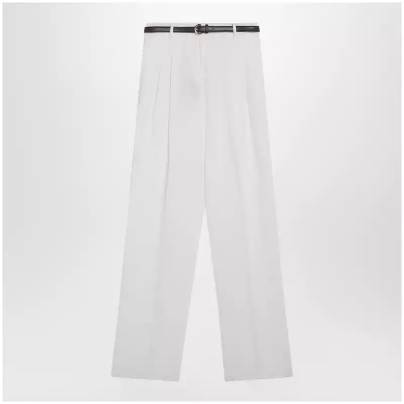Max Mara Studio White cotton trousers