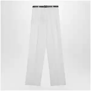Max Mara Studio White cotton trousers