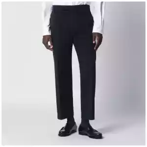Thom Browne Navy blue cotton trousers