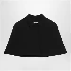 Max Mara Black cropped cady cape