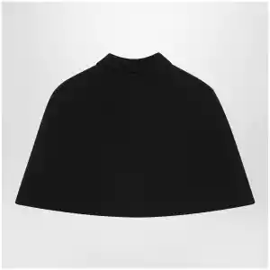 Max Mara Black cropped cady cape
