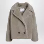 Max Mara Sand-coloured Teddy coat in alpaca and cashmere