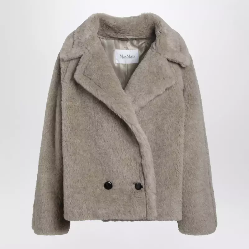 Max Mara Sand-coloured Teddy coat in alpaca and cashmere