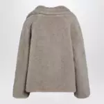 Max Mara Sand-coloured Teddy coat in alpaca and cashmere