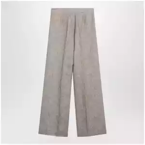 Max Mara Beige chevron linen trousers