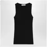 Max Mara Black ribbed tank top