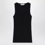 Max Mara Black ribbed tank top