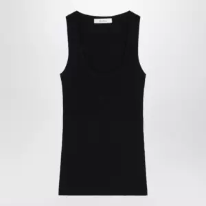 Max Mara Black ribbed tank top