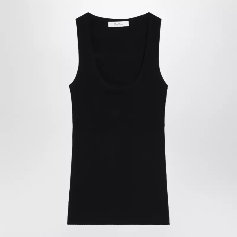 Max Mara Black ribbed tank top