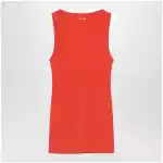 Max Mara Coral red ribbed technical yarn top