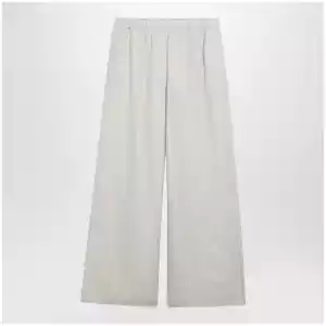 Max Mara Wide-leg linen and silk twill trousers in beige