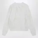 Max Mara Embroidered cotton crewneck sweater in white