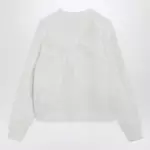 Max Mara Embroidered cotton crewneck sweater in white