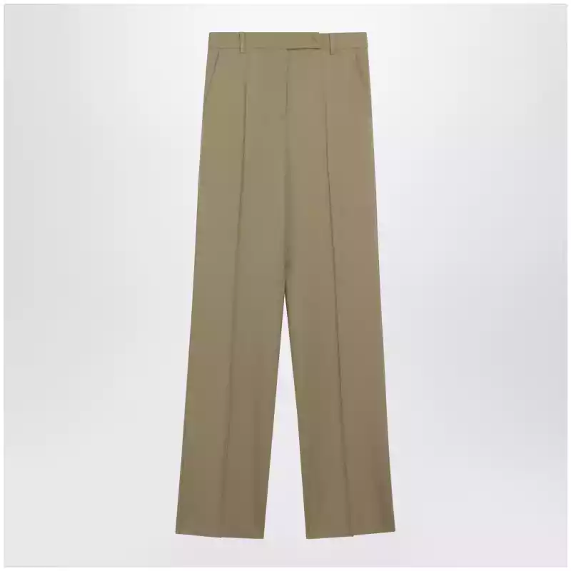 MXMSCACCOWO_S_MAXM-002.x-1 Max Mara Wide-leg trousers in camel wool and silk poplin