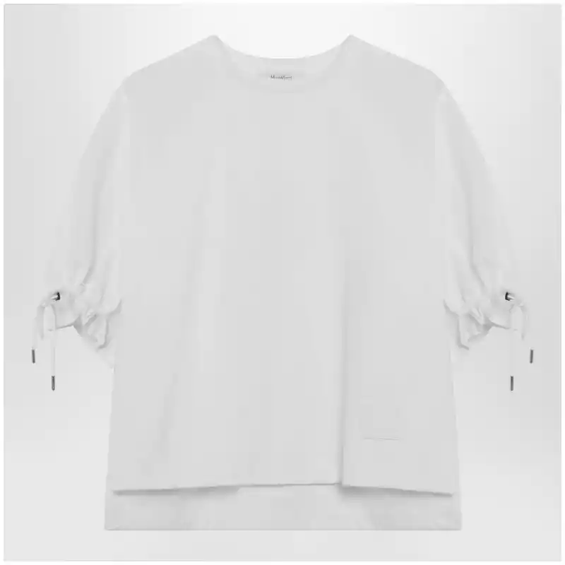 MXMWESTCO_S_MAXM-001.x-1 Max Mara Optical white cotton-blend jersey top