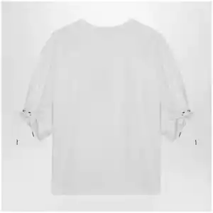 Max Mara Optical white cotton-blend jersey top