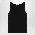 Max Mara Sleeveless viscose crêpe knit top in black