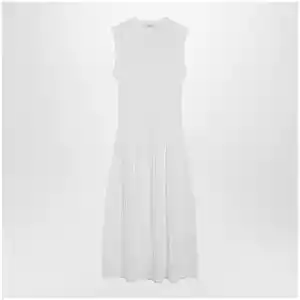 Max Mara Midi dress in white crêpe viscose
