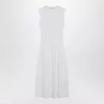 Max Mara Midi dress in white crêpe viscose