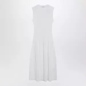 Max Mara Midi dress in white crêpe viscose