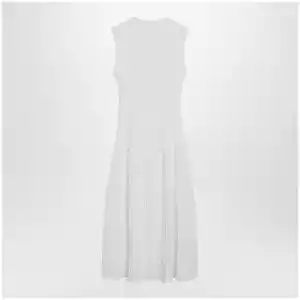 Max Mara Midi dress in white crêpe viscose