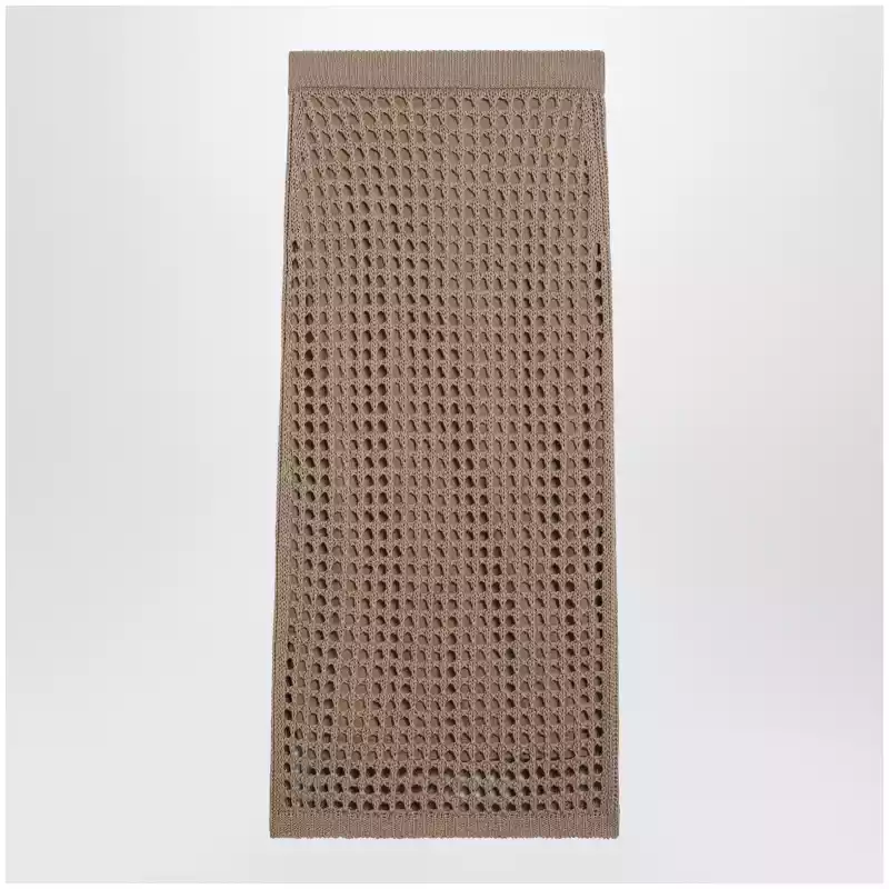 Max Mara Mesh cotton maxi skirt in Desert
