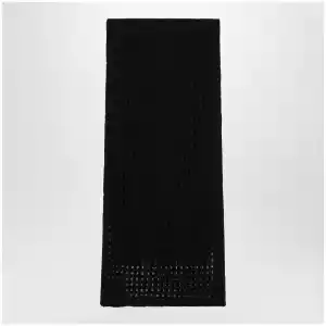 Max Mara Long sheer net cotton skirt in black