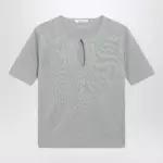 Max Mara Crewneck sweater in pastel green silk and cashmere