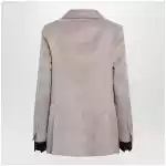 Max Mara Oversized linen and organza blazer in pink