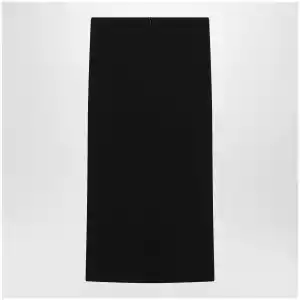 Max Mara Midi skirt in compact crêpe jersey in black