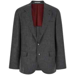 Brunello Cucinelli Blazer Flamed Canvas Blazer