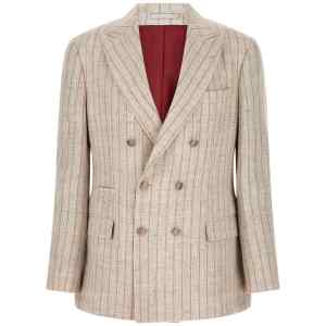 Brunello Cucinelli Pinstripe Twill Blazer
