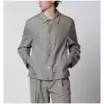 Brunello Cucinelli Unlined jacket in khaki membrane silk