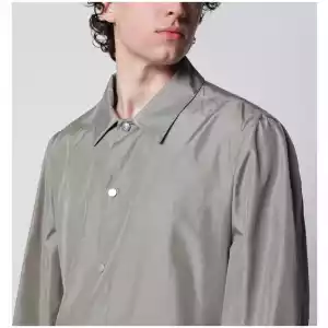 Brunello Cucinelli Unlined jacket in khaki membrane silk